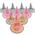 Détails des chapeaux de sorcière colorés en maille avec motifs dorés d'Halloween - Taille unique / Chapeau de Sorcière en Gaze Simple Motif Aléatoire