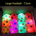 Set of 12 large 7.5cm light-up spiky soccer balls with flashing internal LED lights - No-string Soccer Ball / 7.5cm