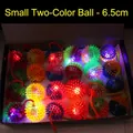 6.5cm small two-tone glowing hedgehog ball with LED lights and elastic cord - Two-tone Massage Ball / 6.5cm