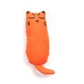 Giocattolo per gatti in cotone arancione resistente con erba gatta su sfondo bianco - Arancione