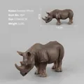 Realistic rhinoceros animal model toy with detailed skin texture and size 13x4x6cm - Female Rhinoceros (064)