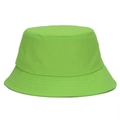 Cappello a secchiello in tela di cotone verde neon con tesa cucita color gelatina - Taglia unica / Verde mela