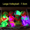 Green 7.5cm LED light-up spiky ball toy with soft texture and internal flashing lights - No-string Volleyball / 7.5cm
