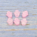 Detail von rosa Opal Hamsa Handperlen mit Glitzereffekt für DIY Schmuckherstellung - Rosa