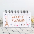 Cartoon weekplanner met spiraalbinding voorzien van Eiffeltoren- en maanontwerpmotieven - Eiffeltoren
