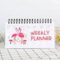 Weekplanner notitieboek met flamingo-ontwerp en ringband voor studenten - Flamingo