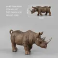 Lifelike male rhinoceros animal model toy with realistic skin textures and brown finish - Male Rhinoceros (427)