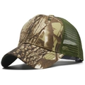 Casquette trucker camouflage avec motif feuilles brunes et maille respirante vert armée - Réglable / Camouflage Feuilles Mortes/Filet Vert Armée (5)