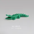 Modello di coccodrillo verde in mattoncini 11x3x2cm compatibile con costruzioni - Coccodrillo Verde