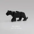 Black leopard building block animal figure model NO.JM007, size 8X1.5X3CM, for kids play - Black Leopard
