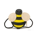 Cute bumble bee themed crossbody bag for kids featuring yellow and black stripes - Bee