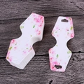 White cardstock earring display cards with delicate pink floral patterns for jewelry - Pink Cherry Blossom