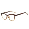 Retro gradient tea frame eyewear with deep brown to amber fade in high-quality acetate - Gradient Tea Frame Anti-Blue Light
