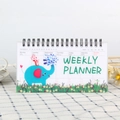 Wekelijkse planner met blauwe olifant cartoon omslag en spiraalbinding design - Olifant