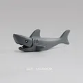 Gray shark building block animal figure toy 7.5x4x2cm assembly piece for creative play - Grey Shark