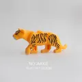 Yellow striped tiger animal building block model, size 8x1.5x3cm, compatible assembly toy - Yellow Tiger