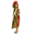 Detail of dinosaur costume cape with golden scales and red felt spikes for kids - Golden Dinosaur Cape / 110*90cm