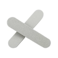 Mini grey sponge nail file buffer with rounded ends for smoothing and polishing nails - 9*2cm / Gray