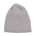 Kids minimalist light grey cotton knit slouchy beanie for autumn and winter seasons - Light Gray