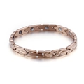 Klassisches Herren-Armband in Roségold mit Magnetelementen und sicherem Klappverschluss - Magnetarmband (KB98893-K)