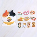 Set de pegatinas Gorogoro Nyansuke con ilustraciones de lindos gatos dibujados a mano - 30 Hojas / Gato Manchado