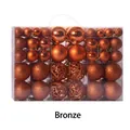 100-pack antique bronze Christmas ornaments with matte, glossy, and glitter finishes - 100pcs Pack / Antique Bronze
