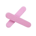 Pair of pink mini sponge nail files for buffing with a professional matte finish - 9*2cm / Pink