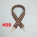 Macro shot of adjustable chain pattern strap with gold hooks for crossbody handbags - #09 Chain Geometric / Silver Clasp