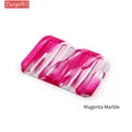 Silicone soap dish in rose red and white camouflage with long drainage slots for fast drying - Square / Rose Red and White Camouflage