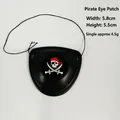 Black pirate eye patch with red skull and crossbones icon for Halloween costume - Pirate Eyepatch