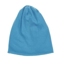 Solid light blue cotton knit beanie hat for kids and toddlers in a minimalist style - Teal