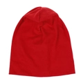 Classic red knit beanie cap for kids made of soft cotton material for autumn and winter - Red