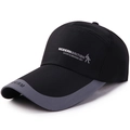 Gorra de béisbol bicolor negra y gris con estampado MODERN BRITISH y visera curva - Ajustable / Negro