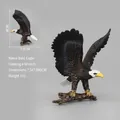 Weißkopfseeadler Figur auf Ast, detailliertes Raubvogel-Modell für die Dekoration - Weißkopfseeadler Zweig Greifend (222)