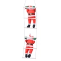Due Babbi Natale che si arrampicano su una scala di corda bianca per addobbi natalizi - 25cm / Scala per due persone