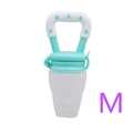 Baby fruit silicone feeder in light green and white with size M silicone mesh bag - M / Pale Green