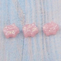 Perline a forma di maiale in opale sintetico rosa con finitura luccicante per fai da te - Rosa