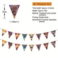 3-meter Halloween triangle banner with 8 pumpkin and ghost printed cardstock flags - 8-Piece Triangle Bunting (HL-WSLQ18-011)