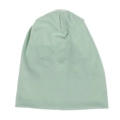 Basic cotton knit beanie in mint green for children with soft stretch material - Light Green