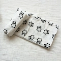 Couverture d'emmaillotage en mousseline blanche avec motifs de panda noir pour bébé - Panda roux