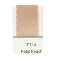 Single-faced satin polyester ribbon in Petal Peach color shade P714 for gift wrapping - Petal Peach (P714)