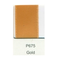 Polyester satin ribbon sample in gold color P675 for gift packaging and sewing - Gold (P675)