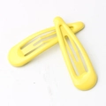 Set of two yellow candy-colored metal drip oil BB hair clips for girls and women - Dark Yellow