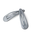Pair of large minimalist grey candy color BB hair clips for women and kids - Gray