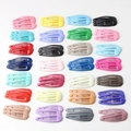 Set of 32 colorful candy-colored metal BB hair clips in various vibrant glossy shades - 32 Pcs Set / Multicolor