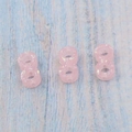 Pink synthetic opal infinite beads with glitter for DIY jewelry making accessories - Pink