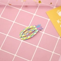 Cute pineapple hair clip with yellow and blue stripes for girls' summer hair styling - 6# New Pineapple