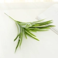 Artificial green long hanging plant leaf with natural stripes for home decor - Green Spider Plant