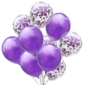 Dettaglio di palloncini viola perlati e trasparenti con coriandoli per decorazioni - Stile Viola (Viola e Paillettes Viola)