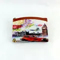 Vintage London coin purse with Big Ben and classic car print on canvas fabric - Style 13#